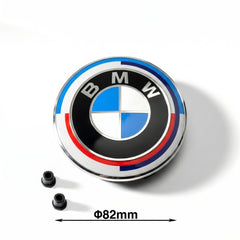 Set embleme BMW fata + spate 82mm 2 pini + 82mm 2 gauri
