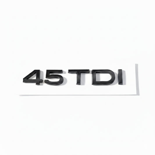 Emblemă Audi 45 TDI pentru portbagaj / haion, Negru Lucios