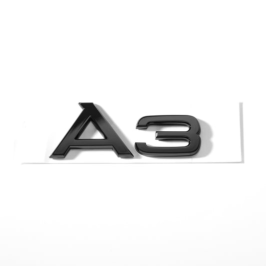 Emblemă Audi A3 pentru portbagaj / haion, Negru Lucios