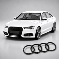 Set embleme Audi A6 C7, Q2 GA, Q3 8U/F3, Q5 8R/FY, Q8, 285+202 mm, Negru Lucios