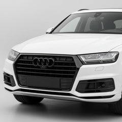 Emblemă față Audi Q7 / SQ7 4M 315 mm pentru grilă originală, Negru Lucios