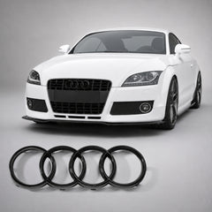 Set embleme Audi TT / TTS 8J, 263+202 mm, Negru Lucios