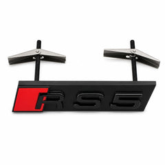 Emblemă Audi RS5 pentru grilă fagure, 11,3 × 2,2 cm, Negru Lucios