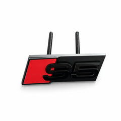 Emblemă Audi S5 pentru grilă fagure, 7 × 2,2 cm, Negru Lucios