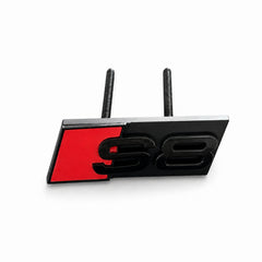 Emblemă Audi S8 pentru grilă fagure, 7 × 2,2 cm, Negru Lucios