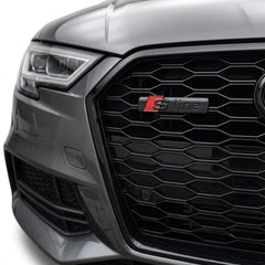 Emblemă Audi S line metalică pentru grilă fagure, Negru Lucios