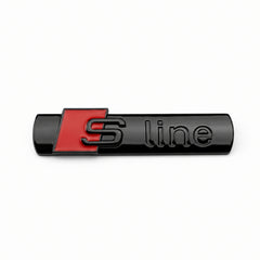 Emblemă Audi S line metalică pentru grilă fagure, Negru Lucios