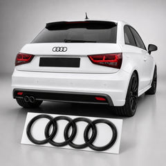 Set embleme Audi A1 8X/GB, A6 C8, A7 C8, 273+202 mm, Negru Lucios