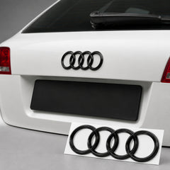 Set embleme Audi A3 8P, A4 B6/B7, 273+177 mm, Negru Lucios