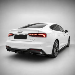 Set embleme Audi A5/S5/RS5 F5 Facelift, 249+192 mm, Negru Lucios