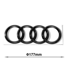 Set embleme Audi A6/S6/RS6 C6, 275+177 mm, Negru Lucios