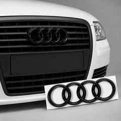 Set embleme Audi A8/S8 D3 Facelift, 275+202 mm, Negru Lucios