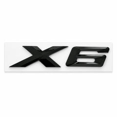 Emblemă BMW X6 Portbagaj/Haion 3x8.5cm E71 Negru Lucios, ABS