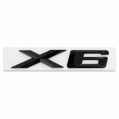 Emblemă BMW X6 Portbagaj/Haion 3x10cm F16 G06 Negru Lucios, ABS