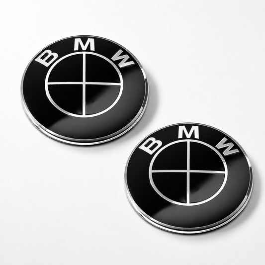 Set embleme BMW fata + spate 82mm 3 gauri + 82mm 3 gauri