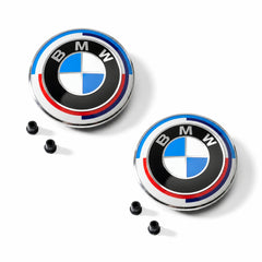 Set embleme BMW fata + spate 82mm 2 pini + 82mm 2 pini