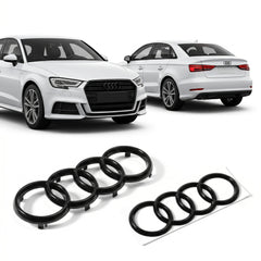 Set embleme Audi A3 8V, A4 B8/B9 Pre-Facelift, A5 8T Coupe/F5 Pre-Facelift, 273+192 mm, Negru Lucios