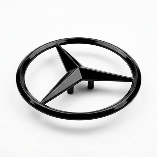 Emblemă Stea Portbagaj Mercedes-Benz CLA C117 82 mm Negru Lucios, ABS