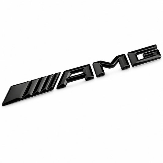 Emblemă AMG Mercedes-Benz Portbagaj/Haion 180 × 17 mm Negru Lucios, ABS