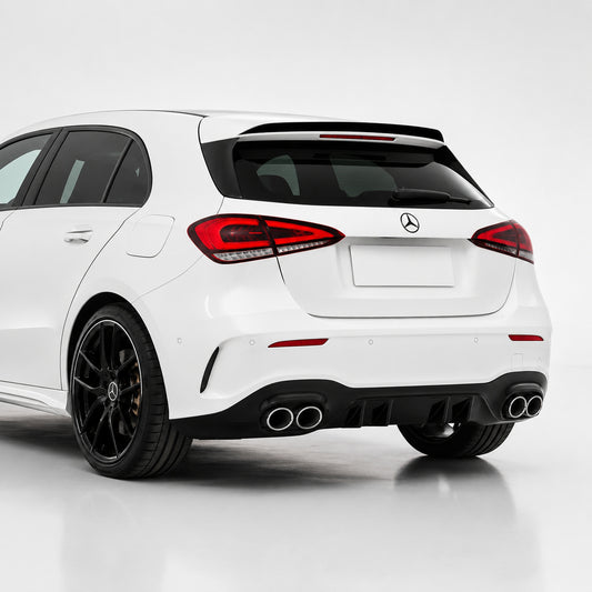 Emblemă Stea Portbagaj Mercedes-Benz A-Class W177 Hatchback 81 mm Negru Lucios, ABS