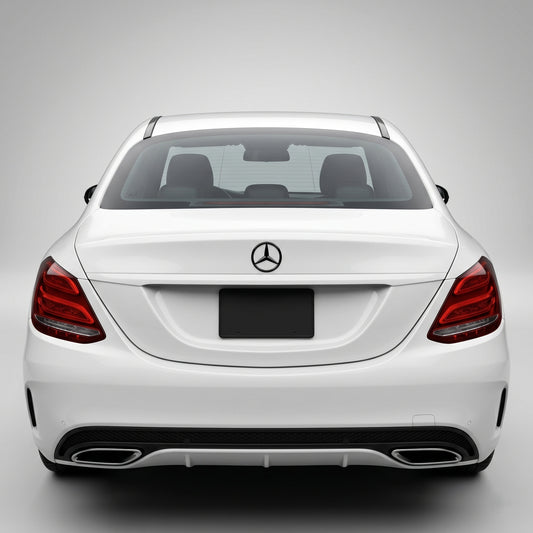 Emblemă Stea Portbagaj Mercedes-Benz C-Class W205 / S205 / C205 / A205 81 mm Negru Lucios, ABS