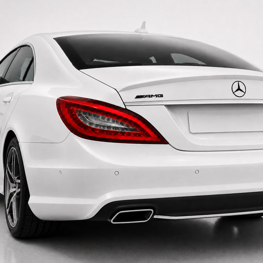 Emblemă AMG Mercedes-Benz Portbagaj/Haion 180 × 17 mm Negru Lucios, ABS
