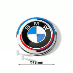 Set embleme BMW fata + spate 82mm 2 pini + 78mm 2 pini