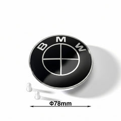 Set embleme BMW fata + spate 82mm 2 pini + 78mm 2 pini