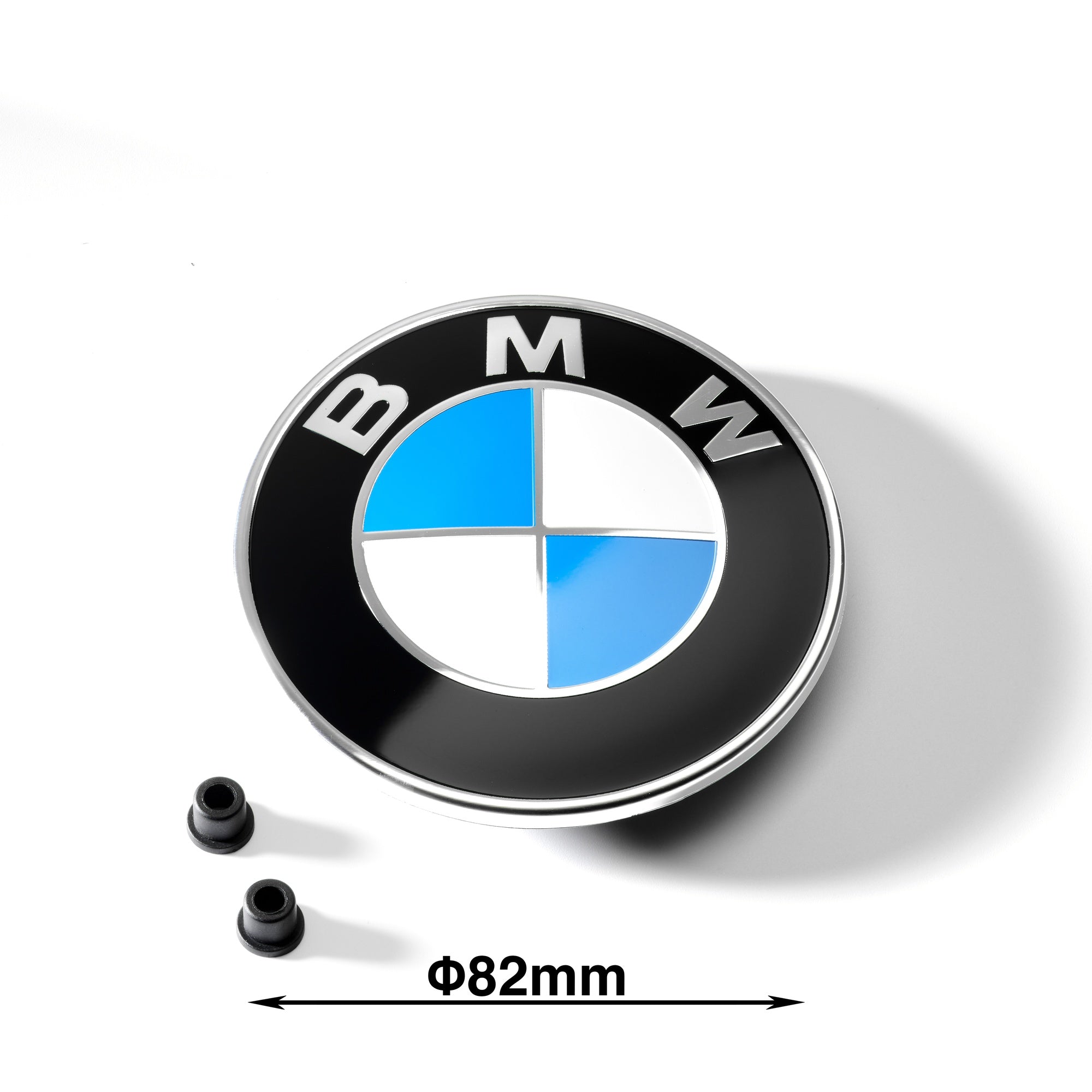 Set embleme BMW fata + spate 82mm 2 pini + 78mm 2 pini