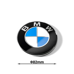 Set embleme BMW fata + spate 82mm 3 gauri + 74mm 2 pini