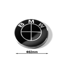 Set embleme BMW fata + spate 82mm 3 gauri + 74mm 2 pini