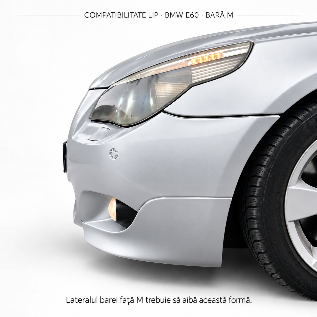 Prelungire bară față BMW Seria 5 E60 / E61 2004–2010 bară M Sport DRT WORKS MP Style
