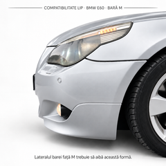 Prelungire bară față BMW Seria 5 E60 / E61 2004–2010 bară M Sport DRT WORKS MP Style