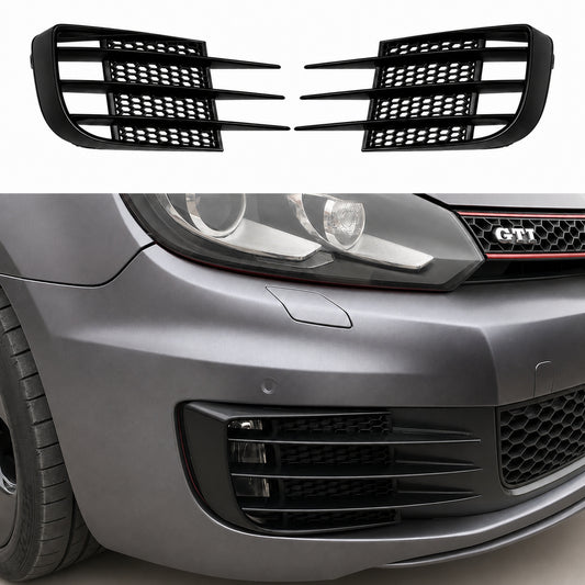 Set capace proiectoare ceață față Volkswagen Golf 6 GTI / R 2008–2013 DRT WORKS – ABS negru lucios