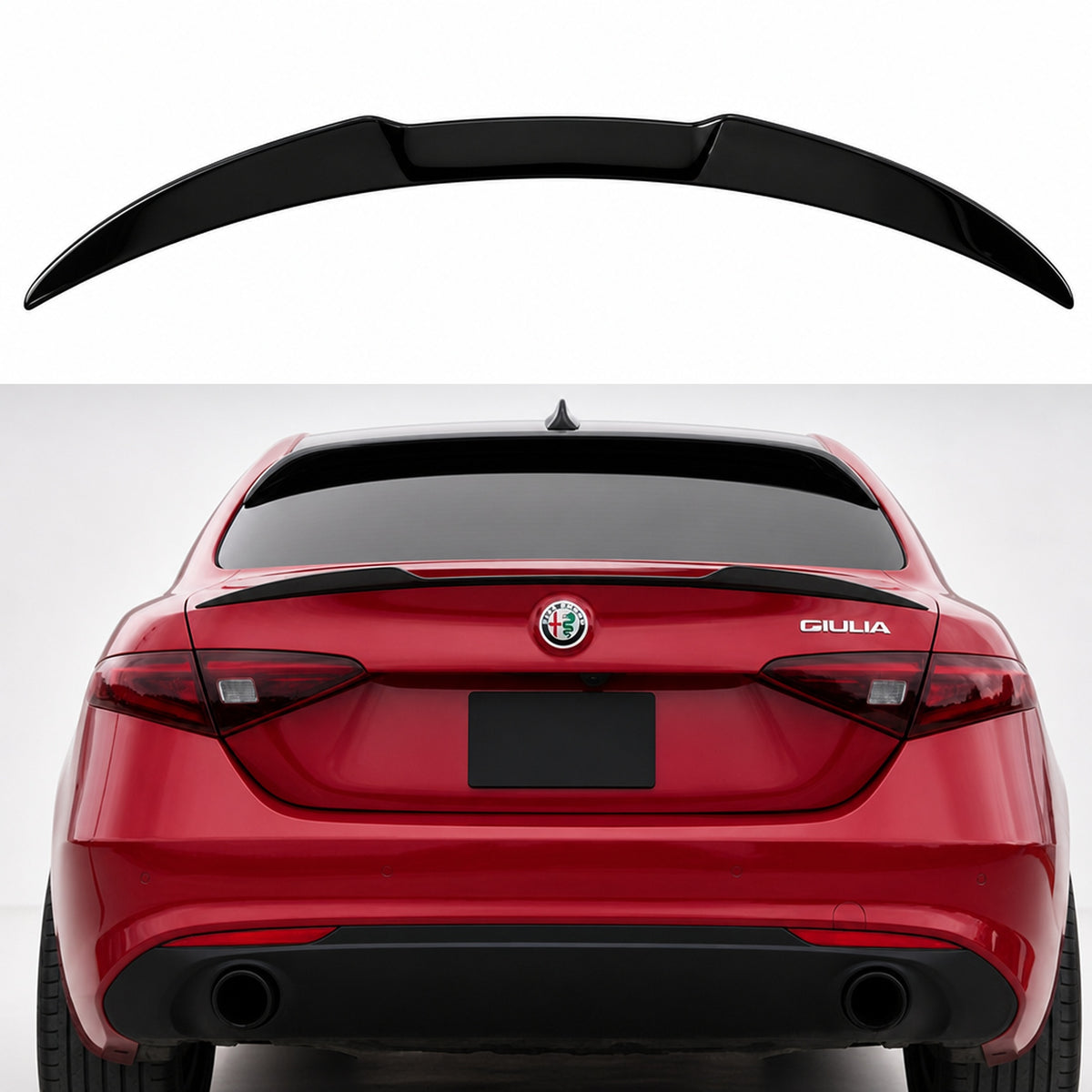 Eleron portbagaj Alfa Romeo Giulia QV Design ABS Negru Lucios