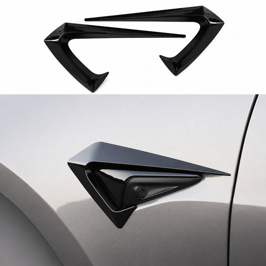 Set ornamente cameră laterală Tesla Model 3 Pre-Refresh 2017–2022 DRT WORKS Aero Style – ABS negru lucios