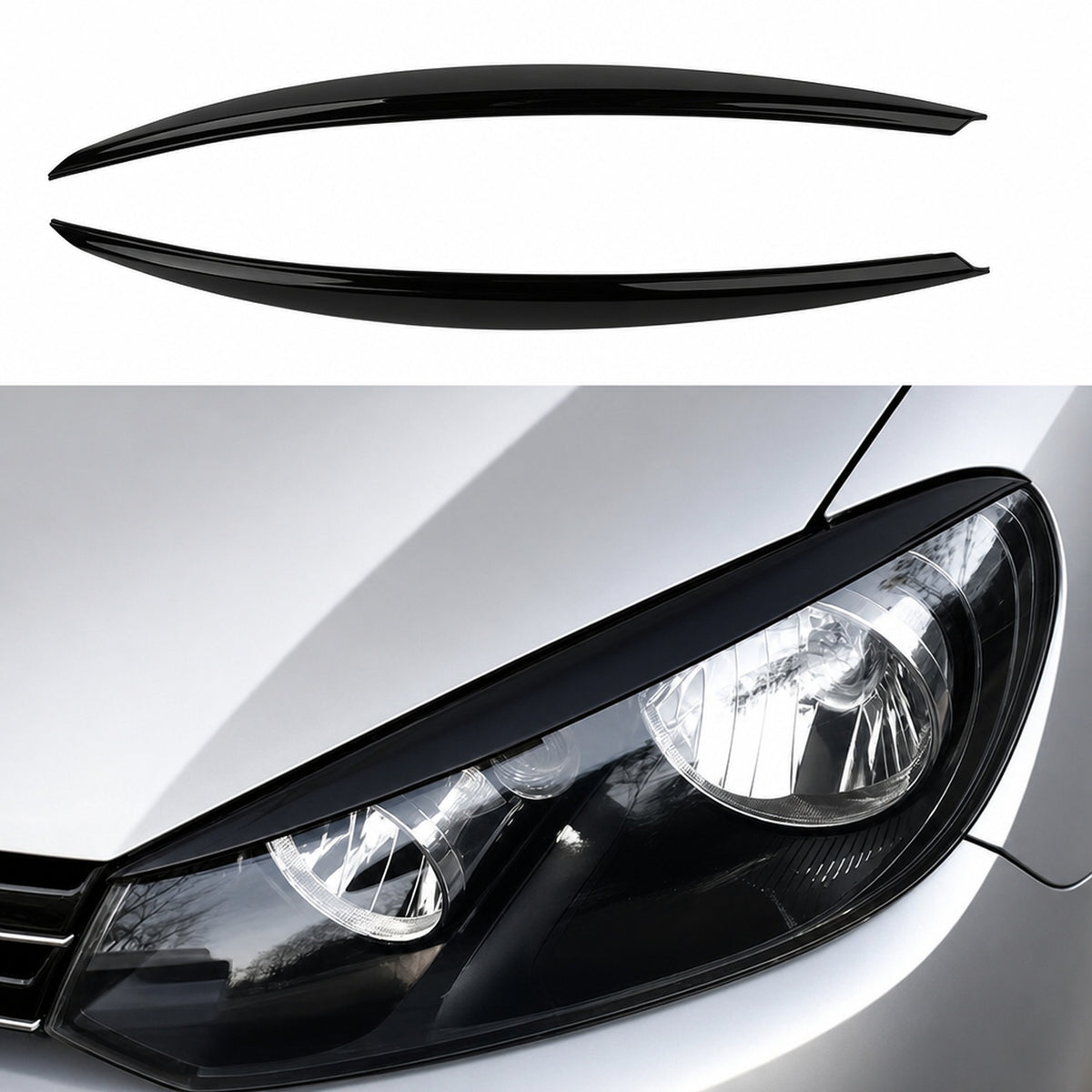 Pleoape Faruri Volkswagen Golf 6 ABS Negru Lucios