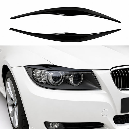 Pleoape faruri BMW Seria 3 E90 E91 ABS Negru lucios