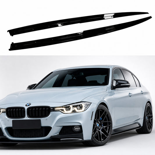 Praguri Laterale BMW Seria 3 F30 M Performance ABS Negru Lucios