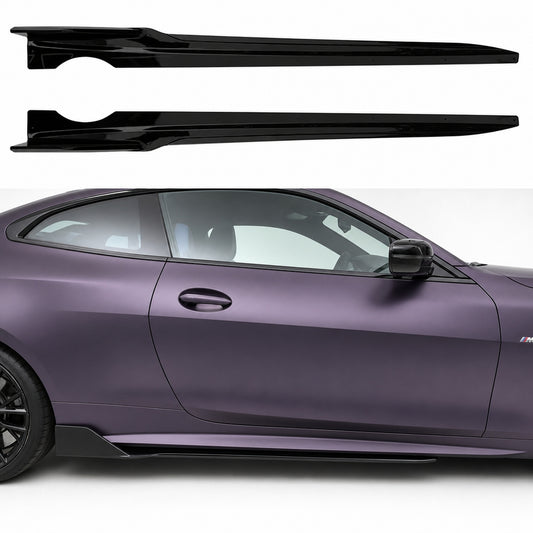 Praguri Laterale BMW Seria 4 G22 G26 ABS Negru Lucios