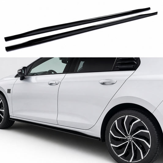 Praguri Laterale GTI Design Volkswagen Golf 8 ABS Negru Lucios
