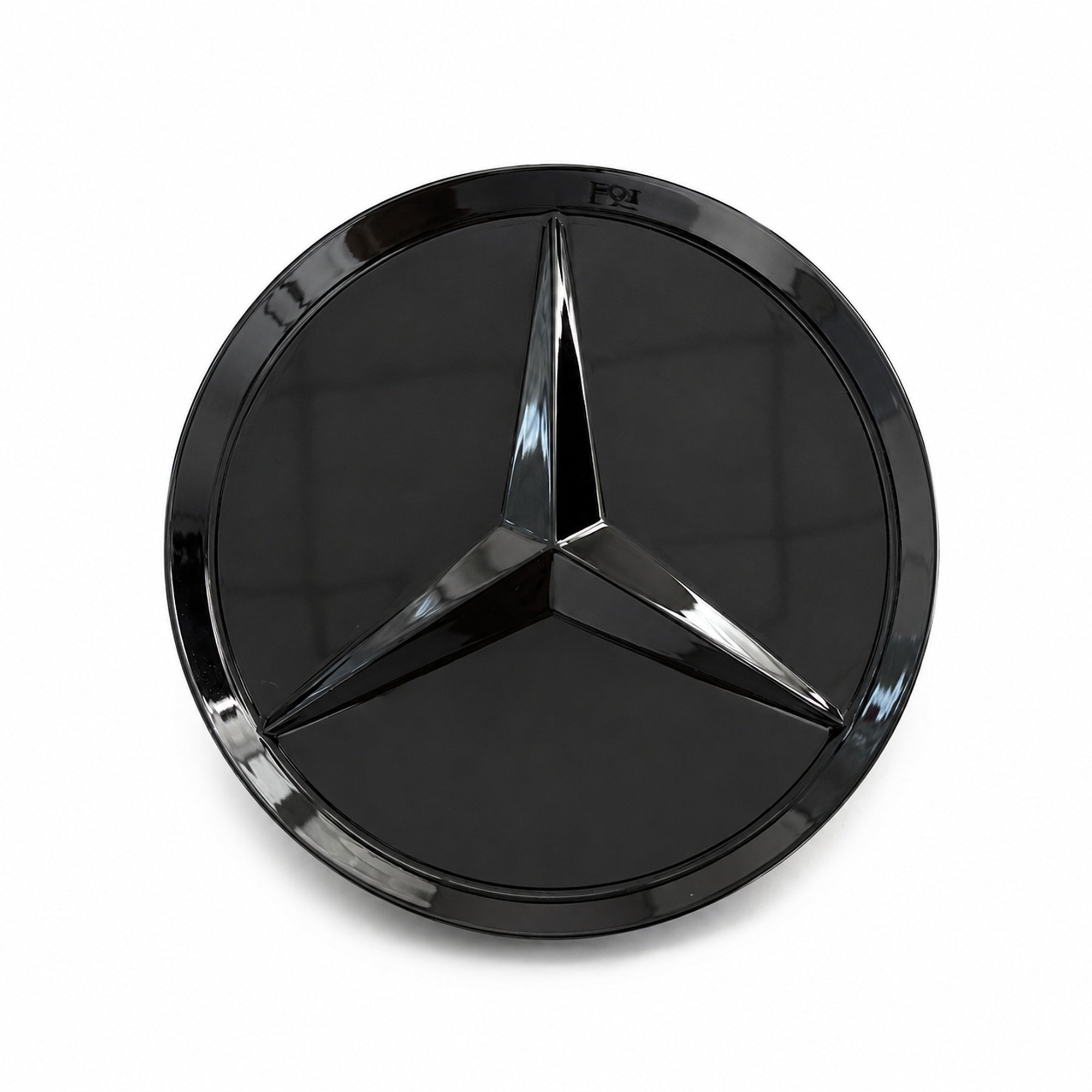 Set 4 Capace Roți Mercedes-Benz 75 mm Negru Lucios, ABS