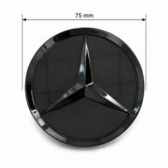 Capac Roată Mercedes-Benz 75 mm Negru Lucios, ABS