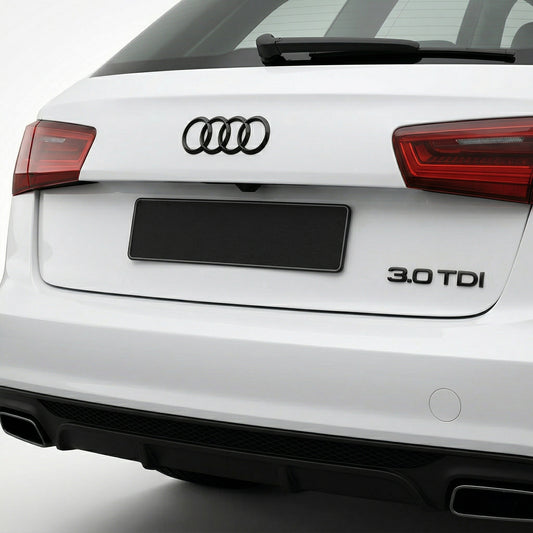 Emblemă Audi 3.0 TDI pentru portbagaj / haion, Negru Lucios