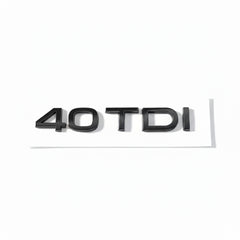 Emblemă Audi 40 TDI pentru portbagaj / haion, Negru Lucios