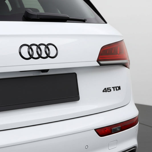 Emblemă Audi 45 TDI pentru portbagaj / haion, Negru Lucios