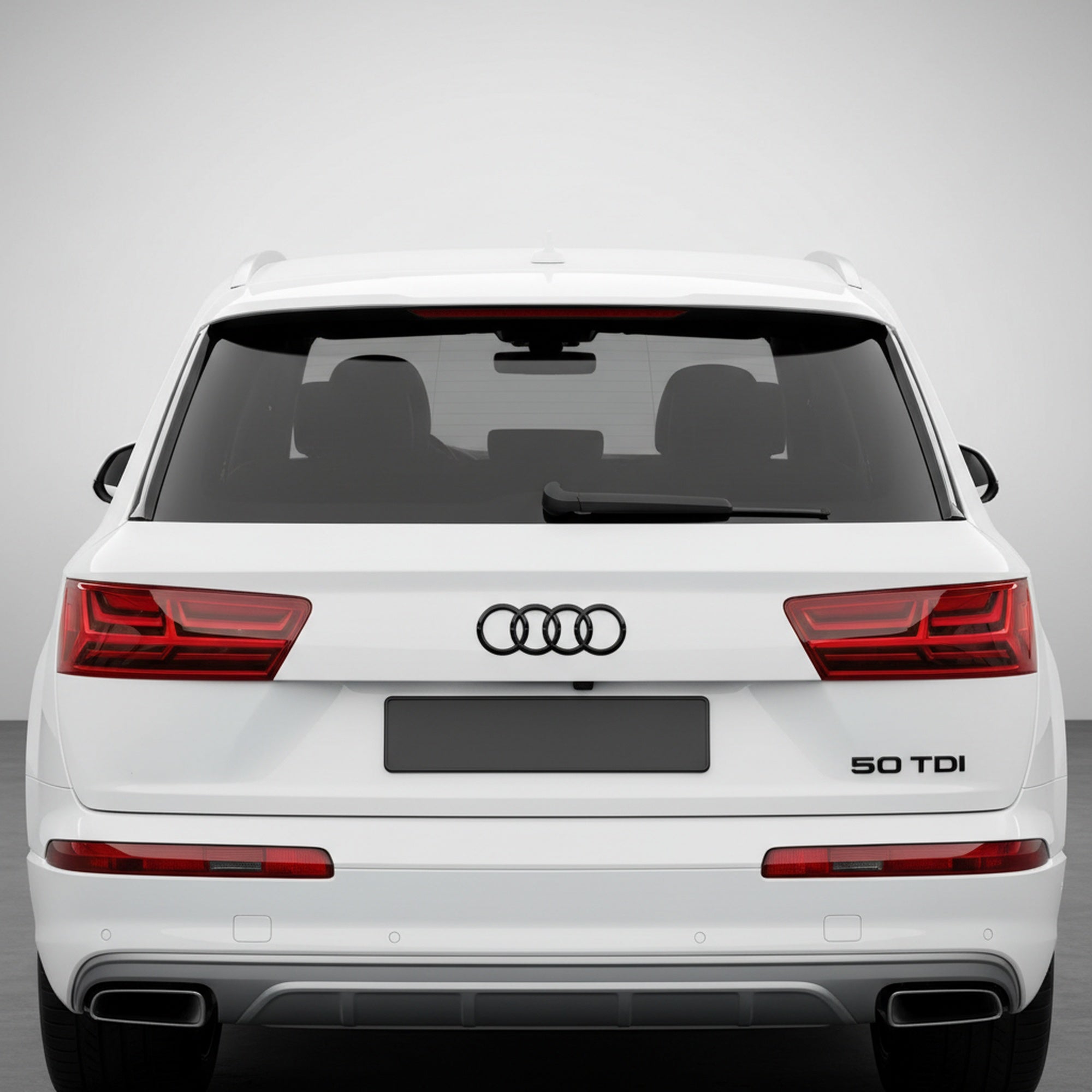 Emblemă Audi 50 TDI pentru portbagaj / haion, Negru Lucios