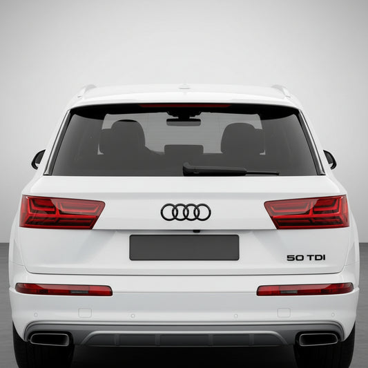 Emblemă Audi 50 TDI pentru portbagaj / haion, Negru Lucios