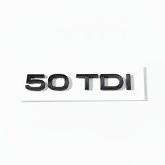 Emblemă Audi 50 TDI pentru portbagaj / haion, Negru Lucios