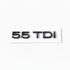 Emblemă Audi 55 TDI pentru portbagaj / haion, Negru Lucios